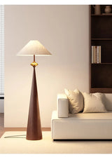 Wabi-Sabi Vloerlamp – Minimalistisch Japans Design met Stoffen Kap