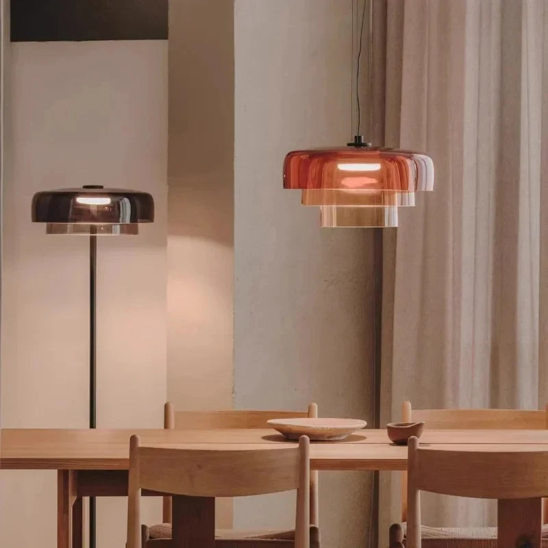 Nordic LED Hanglamp van Glas – Kleurrijke Moderne Plafondlamp