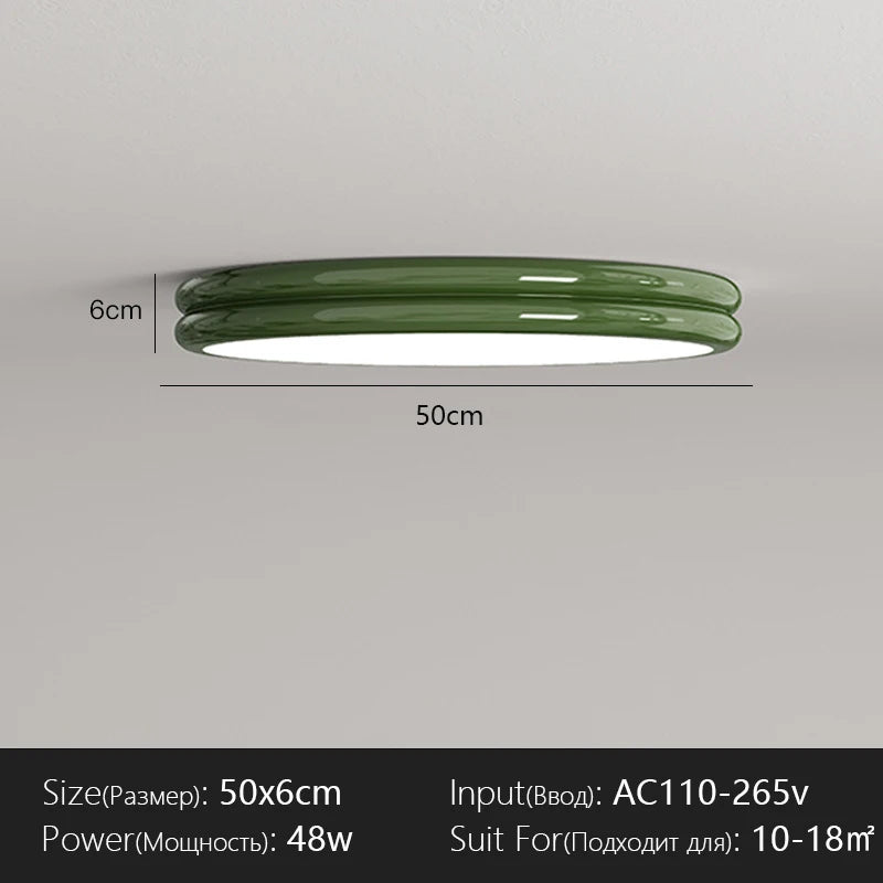 Bauhaus Plafondlamp Groen LED Voor Woonkamer, Slaapkamer & Keuken