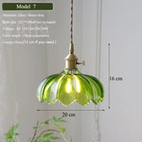 Groene Glazen Hanglamp – Vintage Moderne Plafondlamp E27