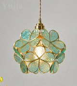 Groene Glazen Hanglamp – Vintage Moderne Plafondlamp E27