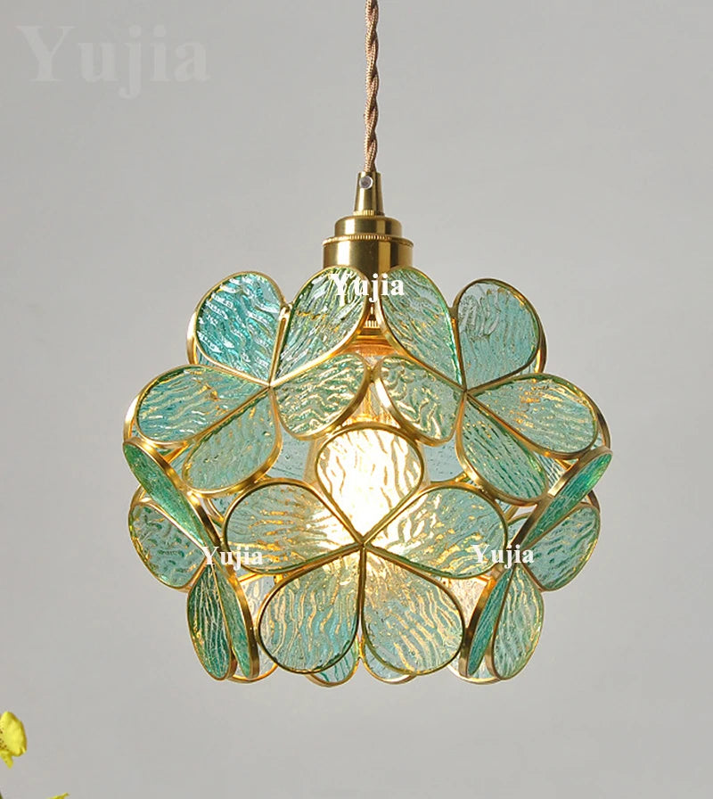 Groene Glazen Hanglamp – Vintage Moderne Plafondlamp E27
