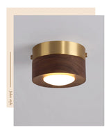 Houten Plafondlamp Walnoot/Essen – LED Spot Ø3-5m² Modern