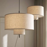 Wabi-Sabi stoffen LED hanglamp – Japanse stijl voor woonkamer & eetkamer
