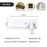 Multifunctionele Wandlamp – LED, USB & Draadloze Oplader, Zwart/Goud/Wit