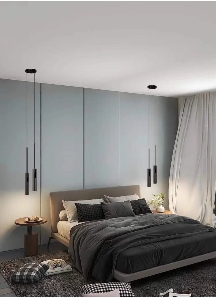 Moderne LED Hanglamp Aluminium Zwart Goud 2-Lichts Voor Woonkamer