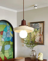 Antieke Hanglamp Resin – Retro Bloemen Design, E27, Franse Stijl