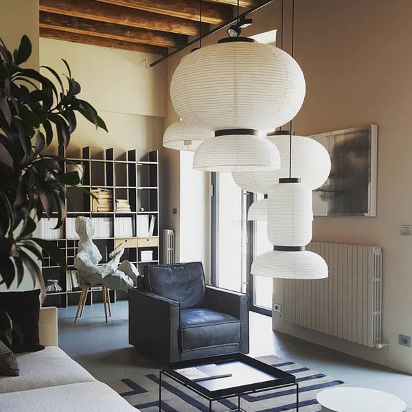Wabi-Sabi Hanglamp – Japanse Rijstpapier LED Pendel