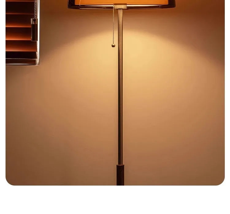 Rond Bruin Acryl Hanglamp Met Donker Hout Voor Eetkamer & Slaapkamer