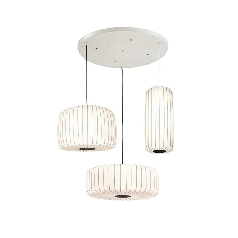 Modern Japanese Wabi Sabi Zijdehanglamp