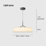 Minimalistische LED Stoffen Hanglamp Rond Voor Eetkamer & Slaapkamer