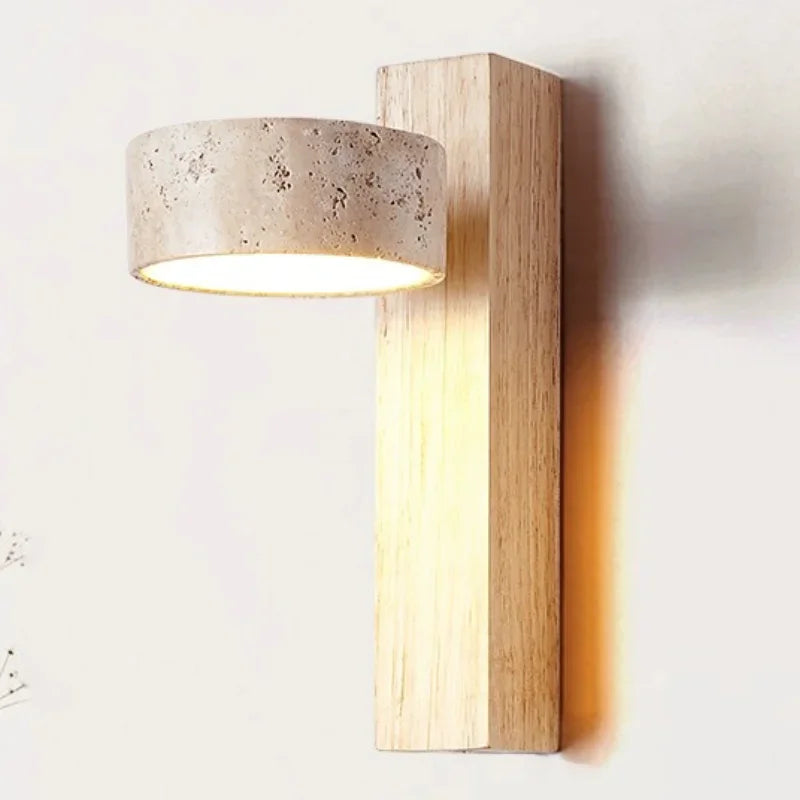AureaCave Wabi-Sabi Travertin Wandlamp