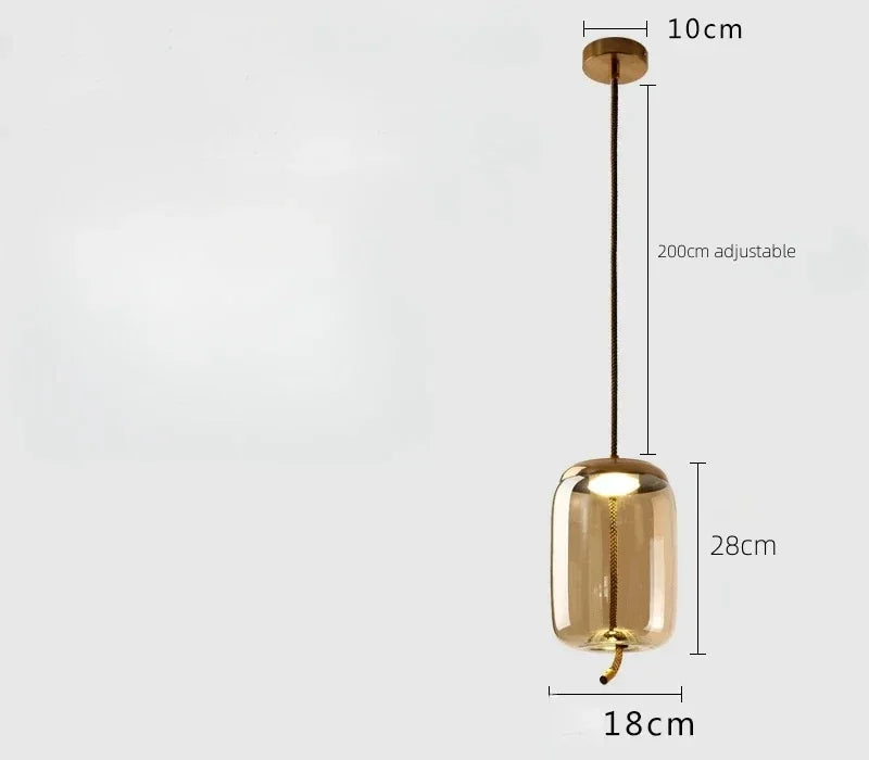 Moderne LED glazen hanglamp – kroonluchter voor woonkamer & keuken