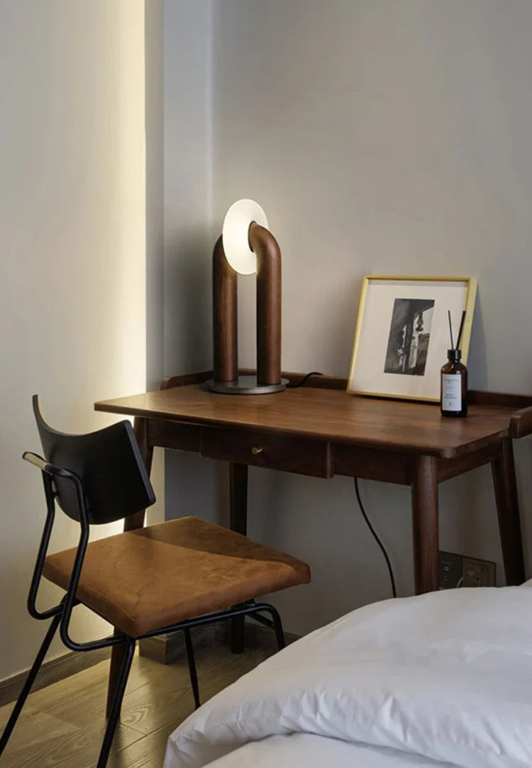 Moderne Houten Tafellamp LED – Dimbaar met Touch Bediening