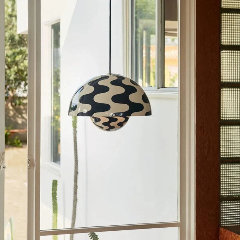 Moderne Nordic Bloemknop Hanglamp – Metaal, LED, E27, Meerdere Kleuren