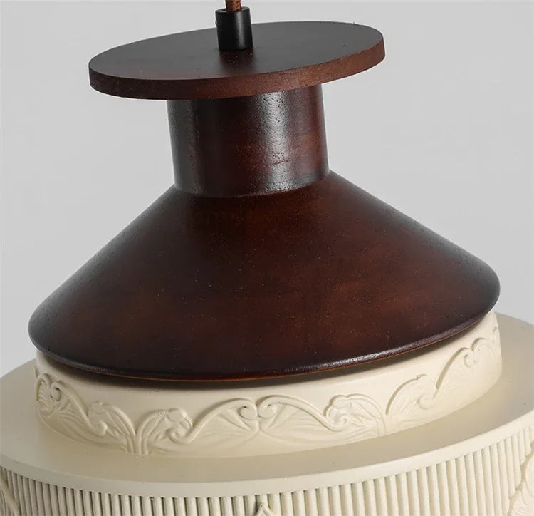 Antieke Hanglamp Resin – Retro Bloemen Design, E27, Franse Stijl