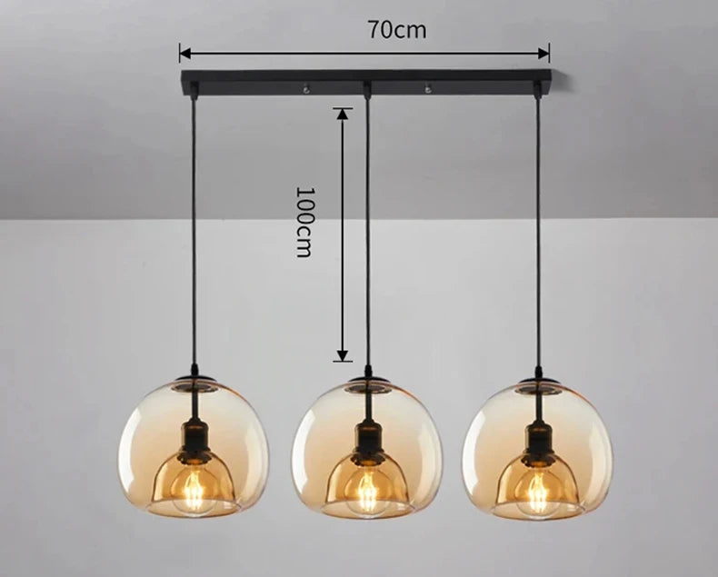 Nordic LED Hanglamp – Moderne E27 Plafondlamp voor Woonkamer & Eetkamer
