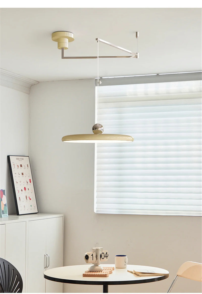 Franse LED Hanglamp – Verstelbare Chrome UFO Plafondlamp 15–30m²
