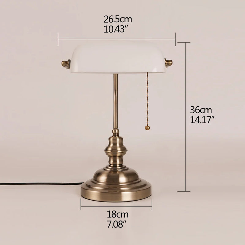 Mid-Century Bankers Tafellamp E27 LED Voor Studie & Kantoor