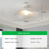 Moderne Stoffen LED Hanglamp – Dimbare Nordic Plafondlamp E27 Wit