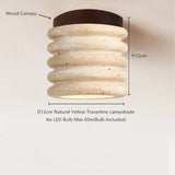 Wabi-Sabi Plafondlamp – Travertin Steen LED Ø12cm/Ø15cm