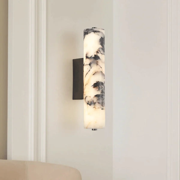 Italian Style LED Wandlamp | Zwart Marmer & Natuursteen | Luxe Modern