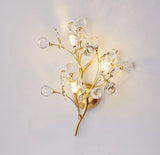 Kristallen Wandlamp Gouden Takken – LED G4 Slaapkamer & Woonkamer