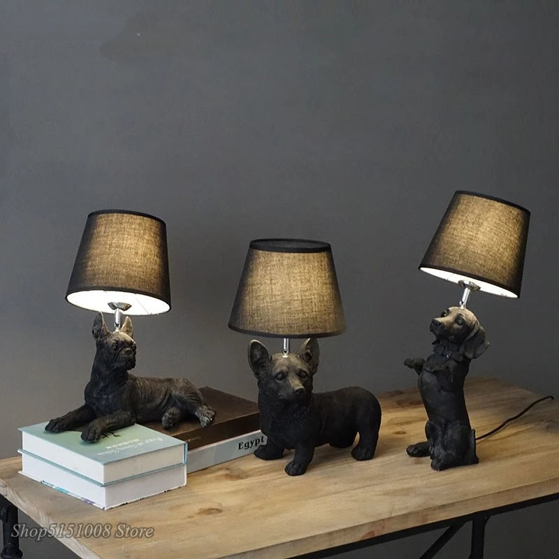 Denemarken Puppy Tafellamp E27 LED Voor Kinderkamer & Slaapkamer