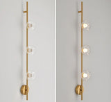 Minimalistische Wandlamp – Grijs Helder Glas & Goud/Zwart Metaal