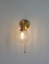 Pull Chain Wandlamp E14 LED Goud Nordic Modern Voor Slaapkamer & Bad