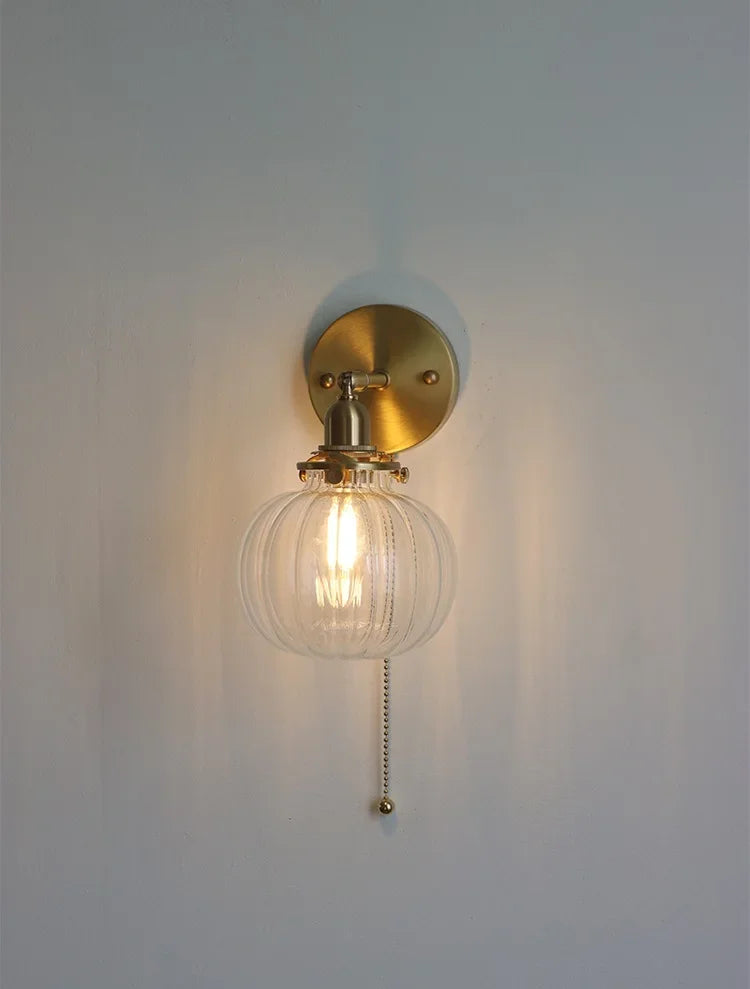 Pull Chain Wandlamp E14 LED Goud Nordic Modern Voor Slaapkamer & Bad