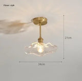 Moderne Plafondlamp Glas Bloem Goud E27 Voor Slaapkamer, Keuken & Hal
