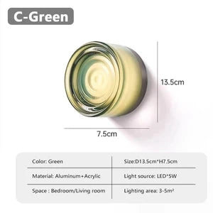 Nordic LED Wandlamp Amber Acryl – Moderne Slaapkamer & Woonkamer