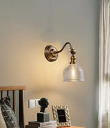 Koperen Wandlamp – Vintage LED Sconce met Helder Glas E14