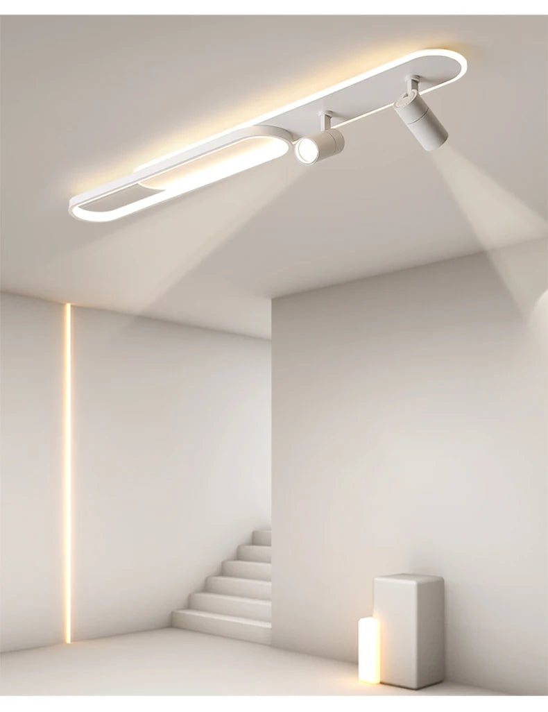 Moderne LED Plafondlamp met Spot – Zwart/Wit/Goud Dimbaar