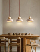 Travertin LED Hanglamp – Japanse Stijl Steen Pendant Light