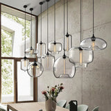 Caren Nordic Hanglamp – Handgemaakt Glas LED Filament Pendant Light