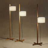 Retro Walnoot Houten Vloerlamp LED – Verstelbaar voor Woon- & Slaapkamer