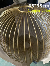 Moderne Italiaanse Spokes Hanglamp LED Metaal Kooi Design – Zwart