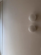 LumoSphere Witte Glasbol LED Wandlamp