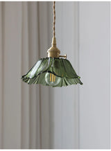 Vintage Bloem Hanglamp Glas E27 Voor Woonkamer, Slaapkamer & Bedside