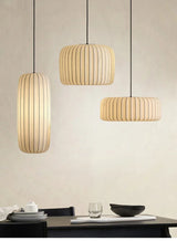 Modern Japanese Wabi Sabi Zijdehanglamp