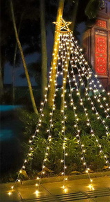 LumiCascade Kerst Waterfall LED Sterrenverlichting – 350 LED’s