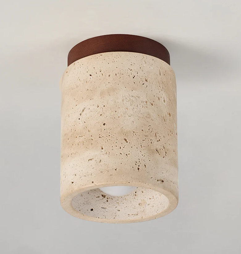 Wabi Sabi Travertin Plafondlamp