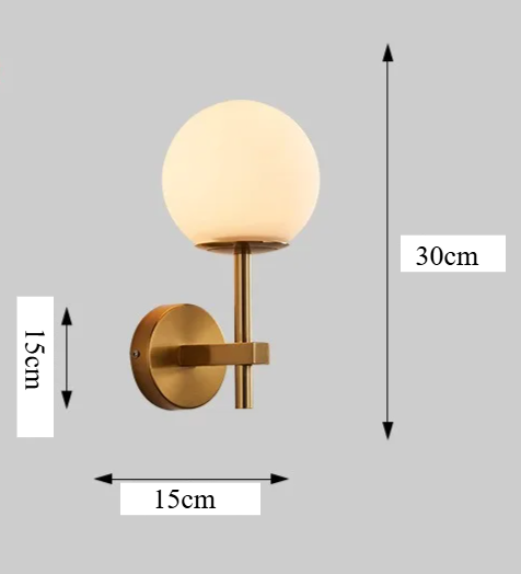LumiNord – Nordic Moderne LED Wandlamp met Glazen Lichtbol