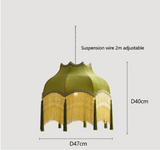 ChâteauLumière Franse Retro Koper & Stoffen Kwast Chandelier