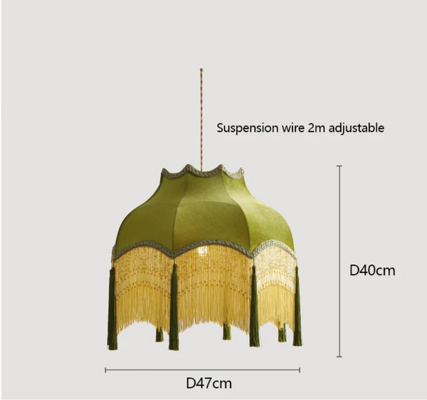 ChâteauLumière Franse Retro Koper & Stoffen Kwast Chandelier