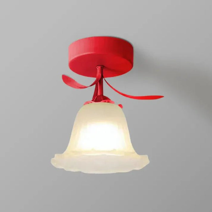 Eenvoudige Tiffany Plafondlamp Met Minibloemen