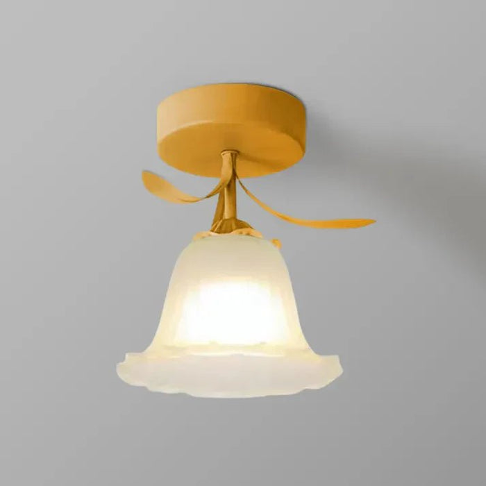 Eenvoudige Tiffany Plafondlamp Met Minibloemen